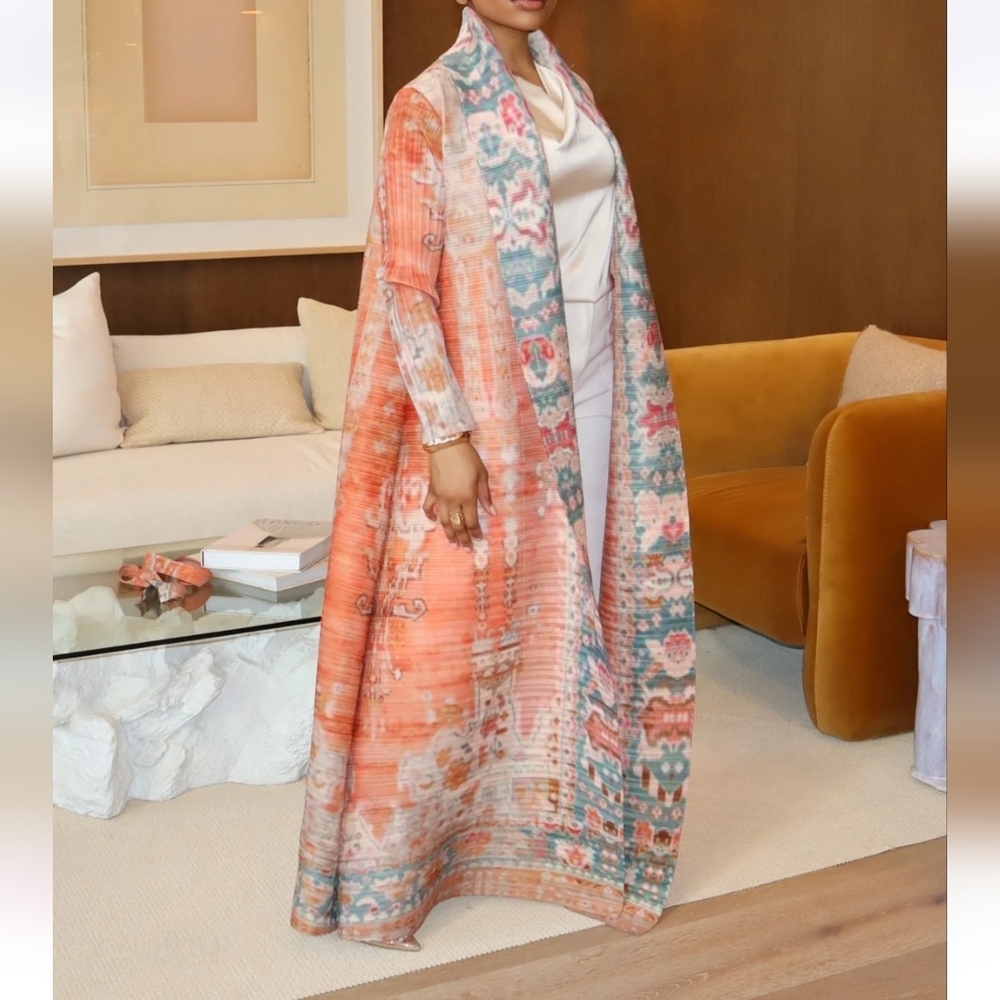 Oversized Multi-Pleated Cardigan Robe